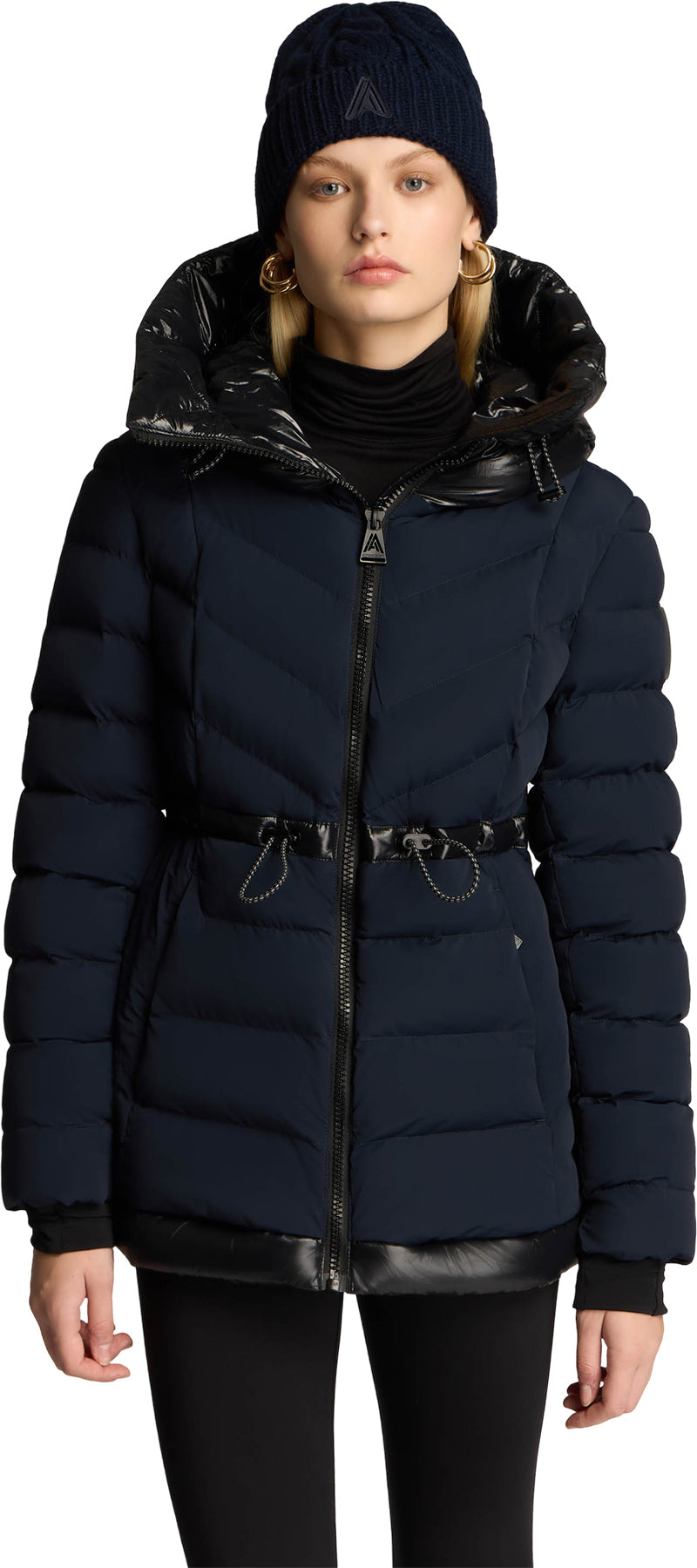 Everlong Lightweight Herringbone Quilted Puffer Jacket with Lustre Detailing - Women's