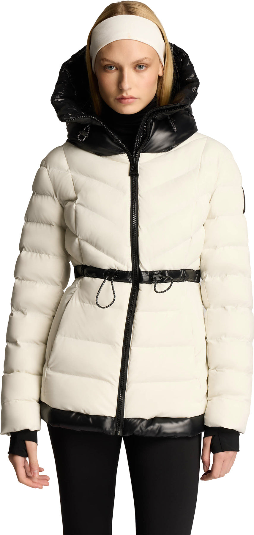 Everlong Lightweight Herringbone Quilted Puffer Jacket with Lustre Detailing - Women's