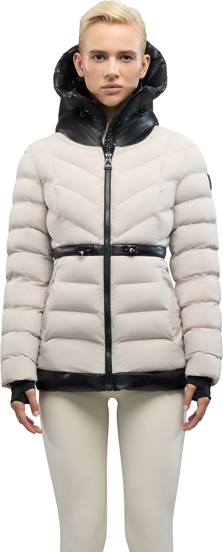 Everlong Lightweight Herringbone Quilted Puffer Jacket with Lustre Detailing - Women's