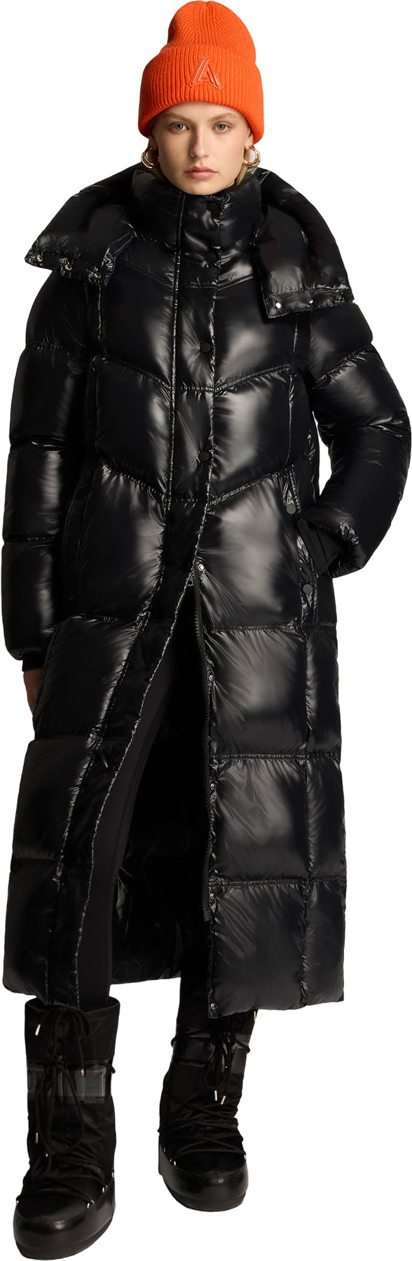 Meribel Quilted Maxi Puffer Jacket with Removable Hood - Women's