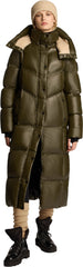 Meribel Quilted Maxi Puffer Jacket with Removable Hood - Women's