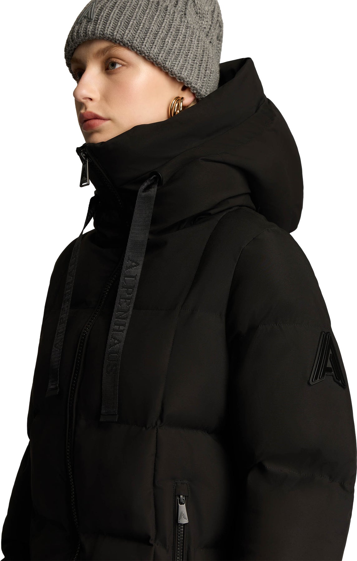 Cluze Mid-Length Puffer Jacket with Square Quilting - Women's