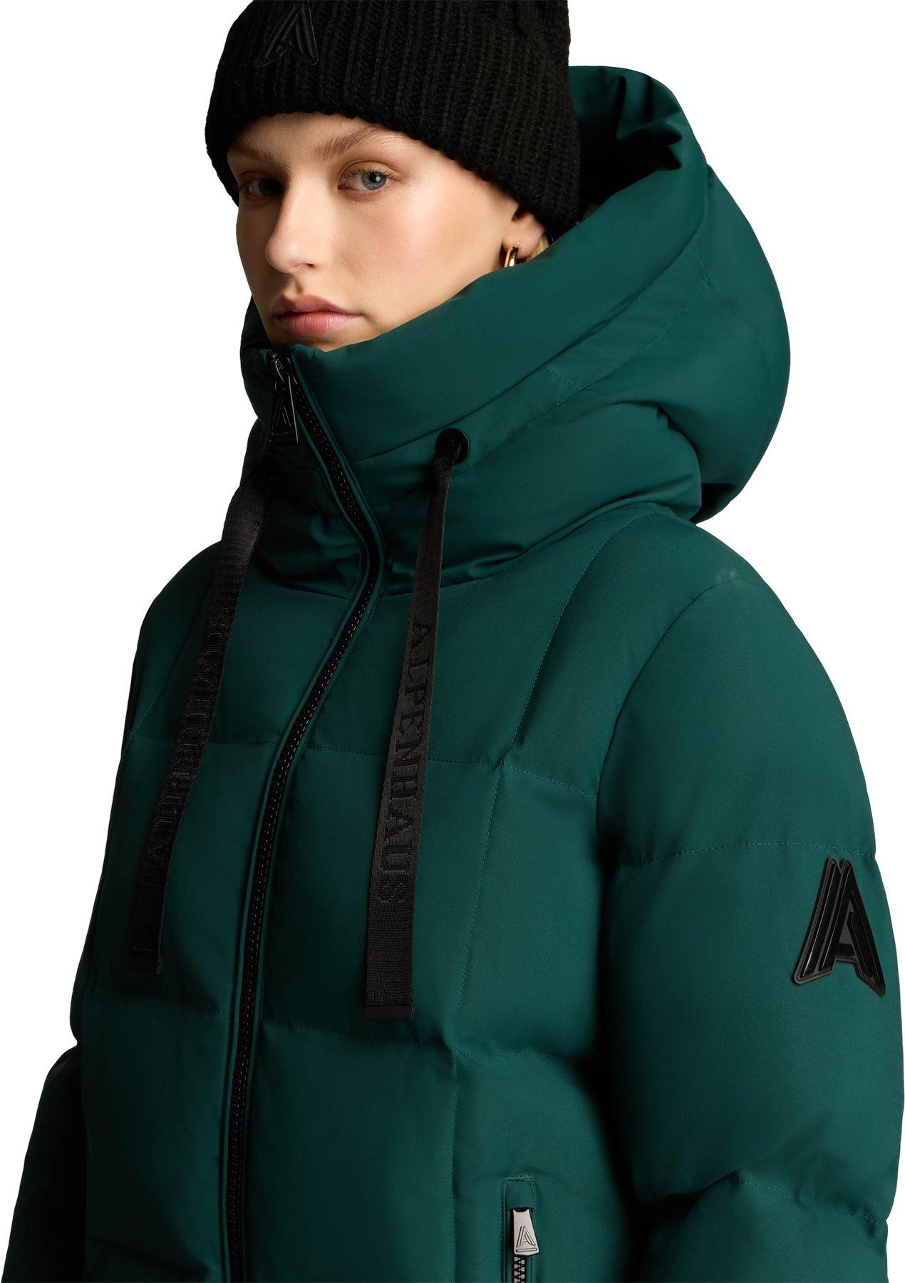 Cluze Mid-Length Puffer Jacket with Square Quilting - Women's