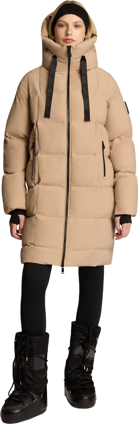 Cluze Mid-Length Puffer Jacket with Square Quilting - Women's