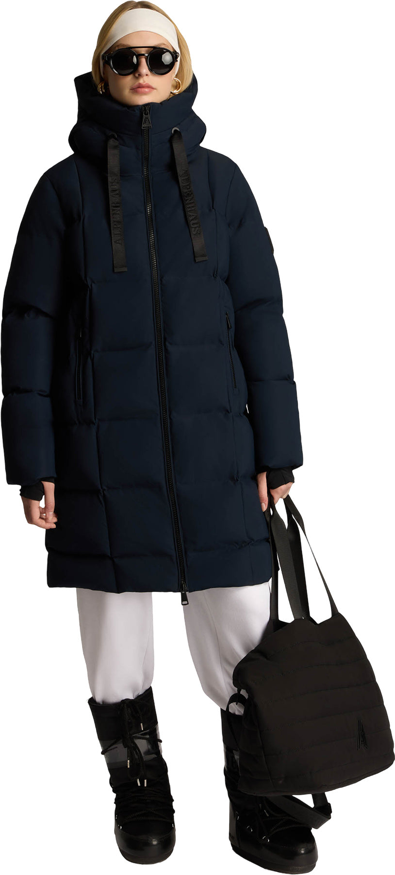 Cluze Mid-Length Puffer Jacket with Square Quilting - Women's