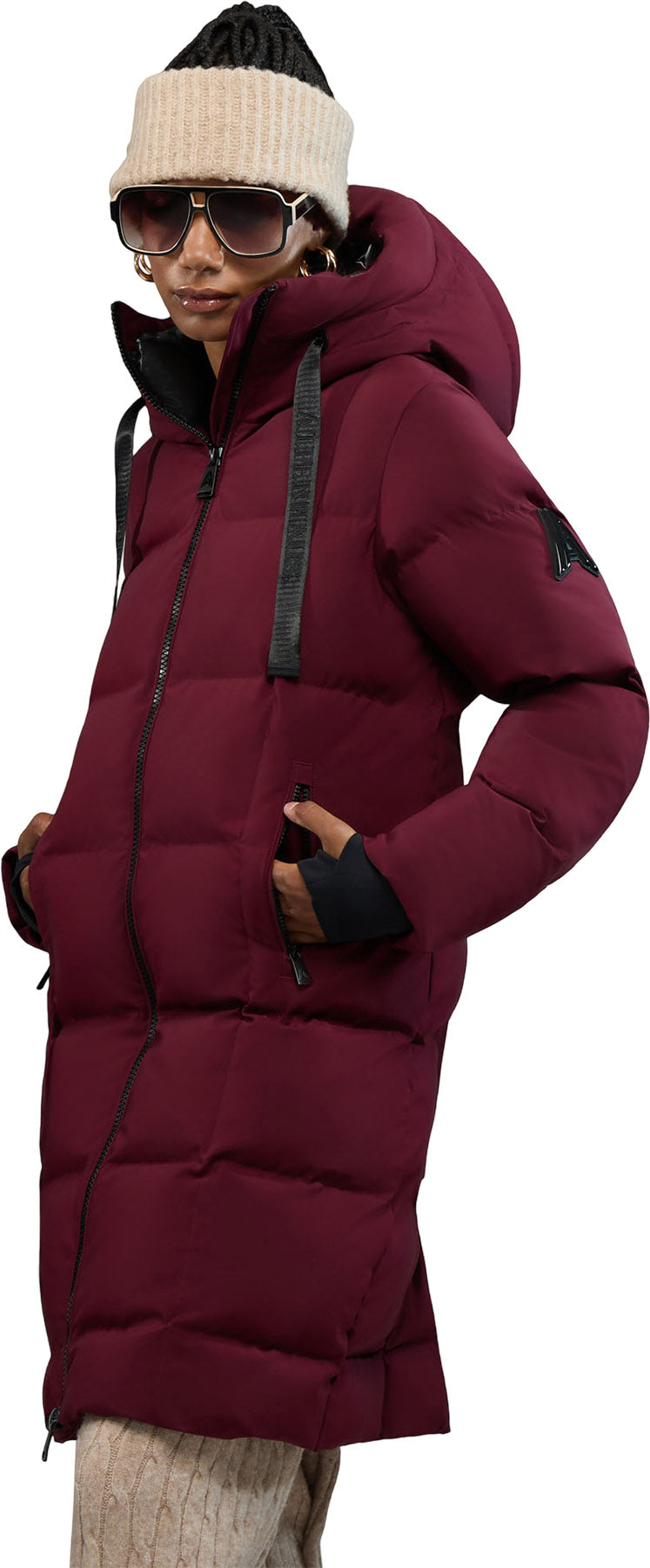 Cluze Mid-Length Puffer Jacket with Square Quilting - Women's