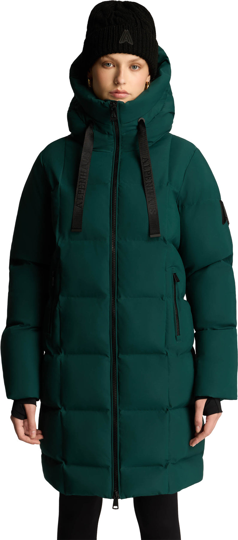 Cluze Mid-Length Puffer Jacket with Square Quilting - Women's