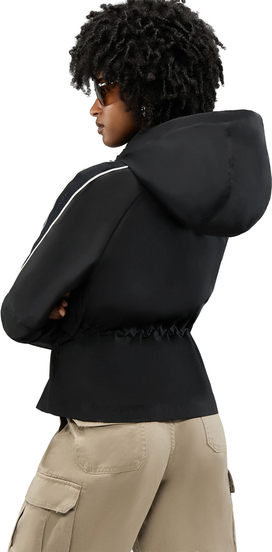 Enneth Hooded Windbreaker Jacket with Adjustable Waist - Women's