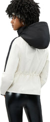 Enneth Hooded Windbreaker Jacket with Adjustable Waist - Women's