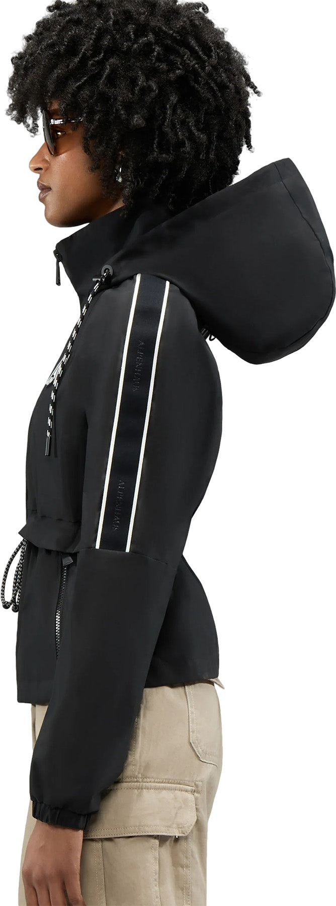 Enneth Hooded Windbreaker Jacket with Adjustable Waist - Women's