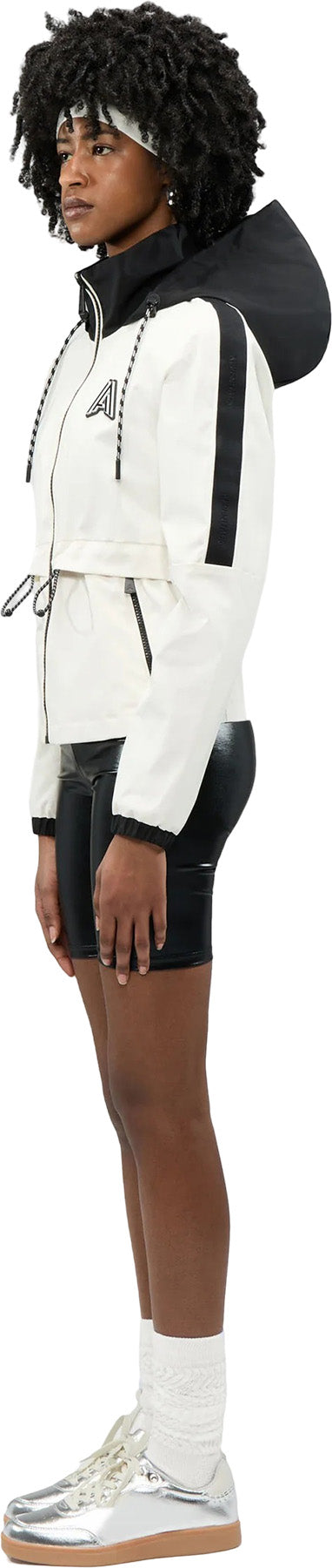 Enneth Hooded Windbreaker Jacket with Adjustable Waist - Women's
