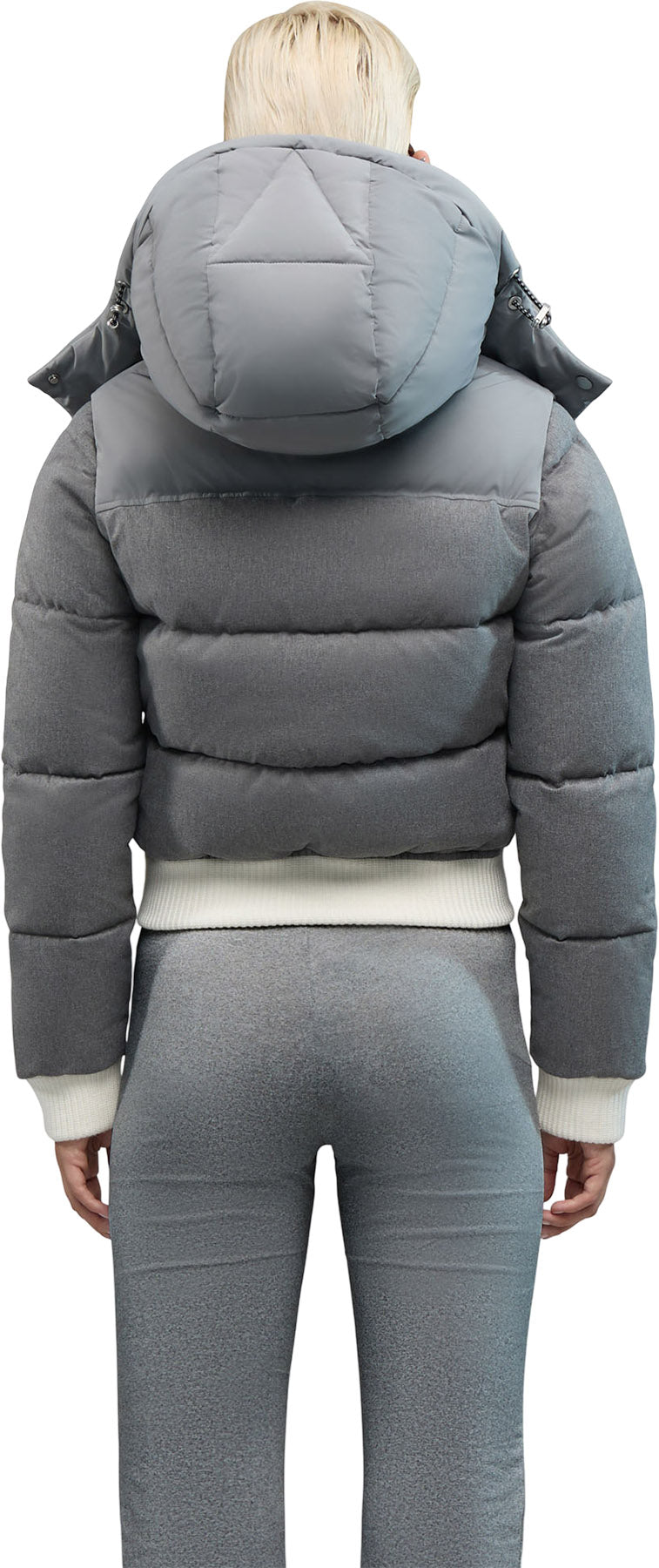 Pariset Cropped Puffer Bomber with Detachable Sleeves - Women's