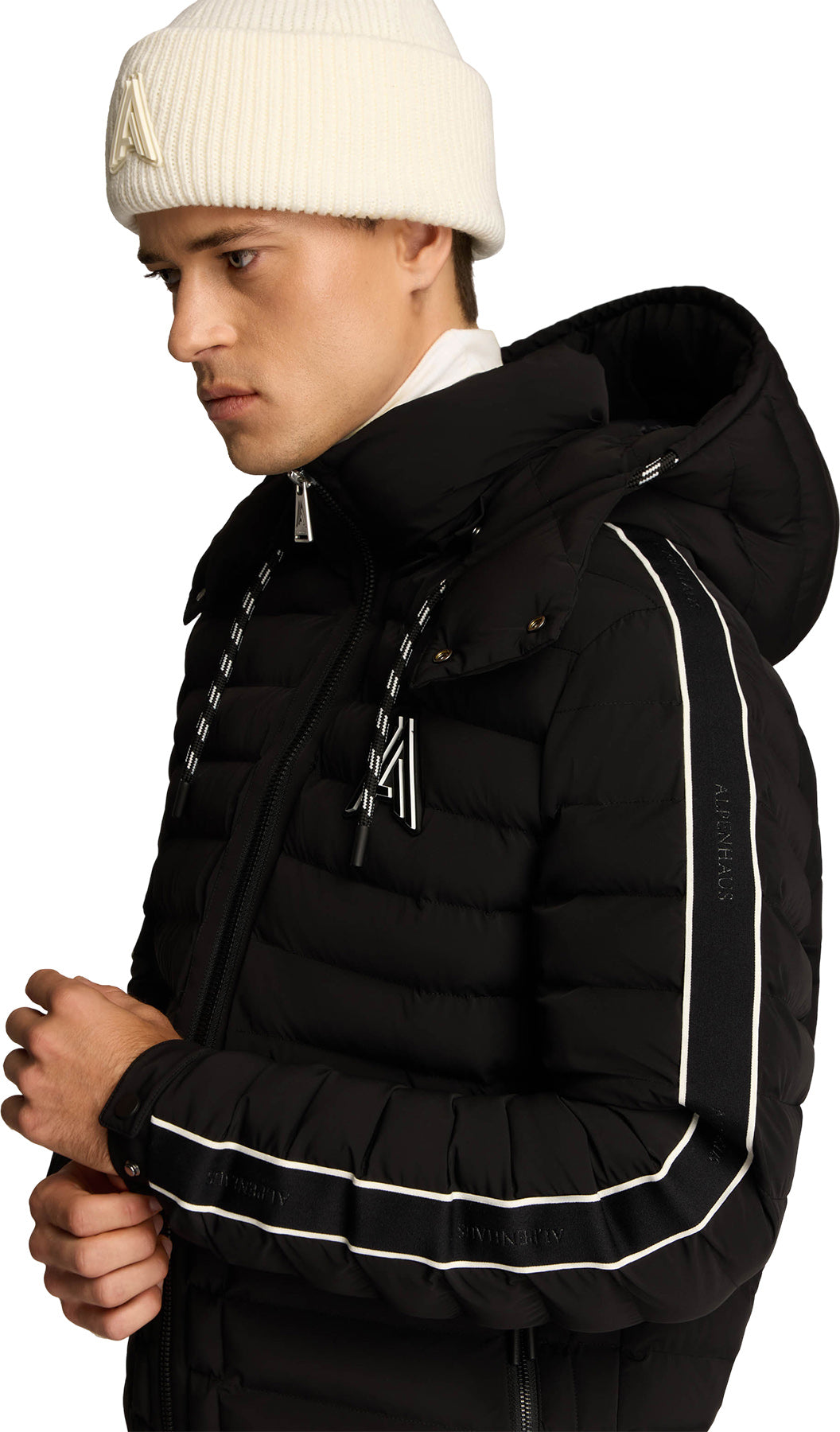 Uriage Lightweight Bomber Puffer Jacket with Removable Hood - Men's