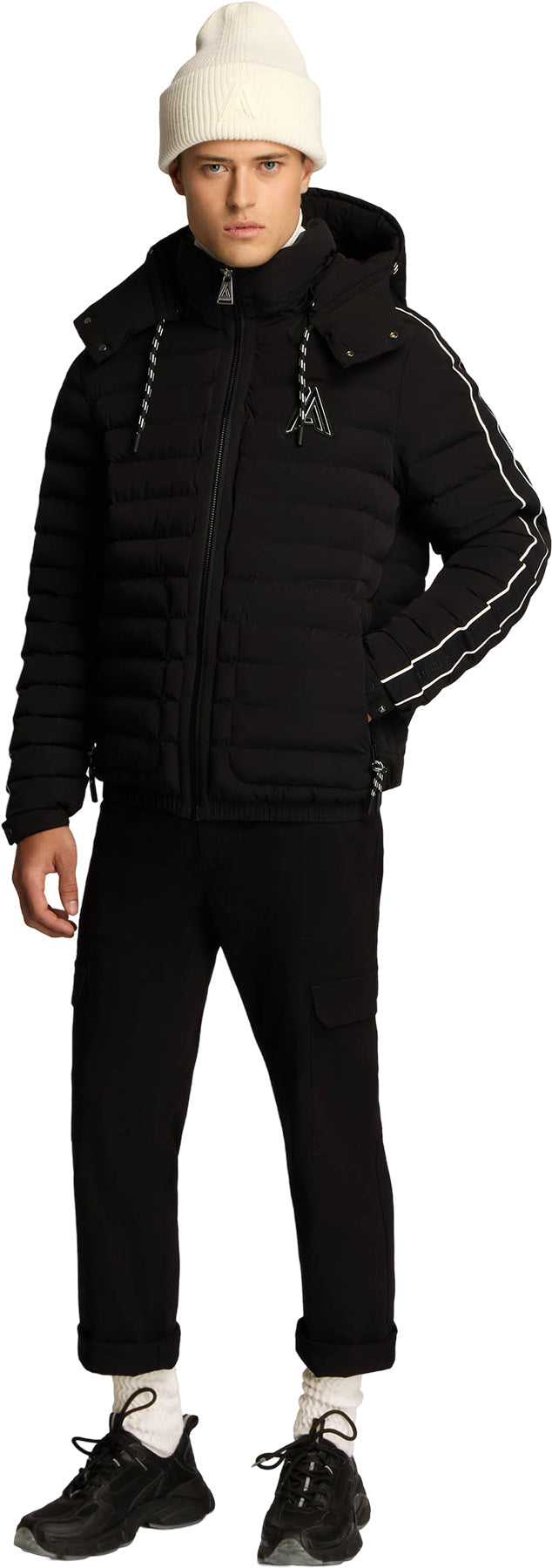 Uriage Lightweight Bomber Puffer Jacket with Removable Hood - Men's