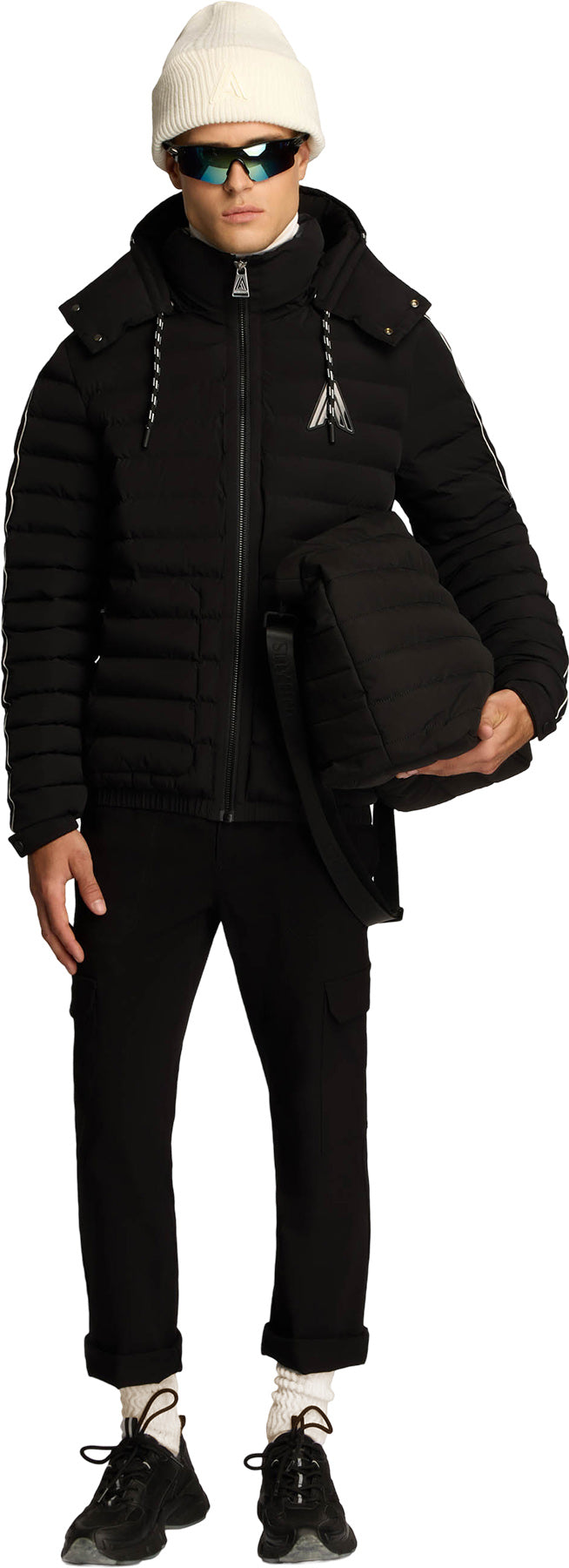 Uriage Lightweight Bomber Puffer Jacket with Removable Hood - Men's