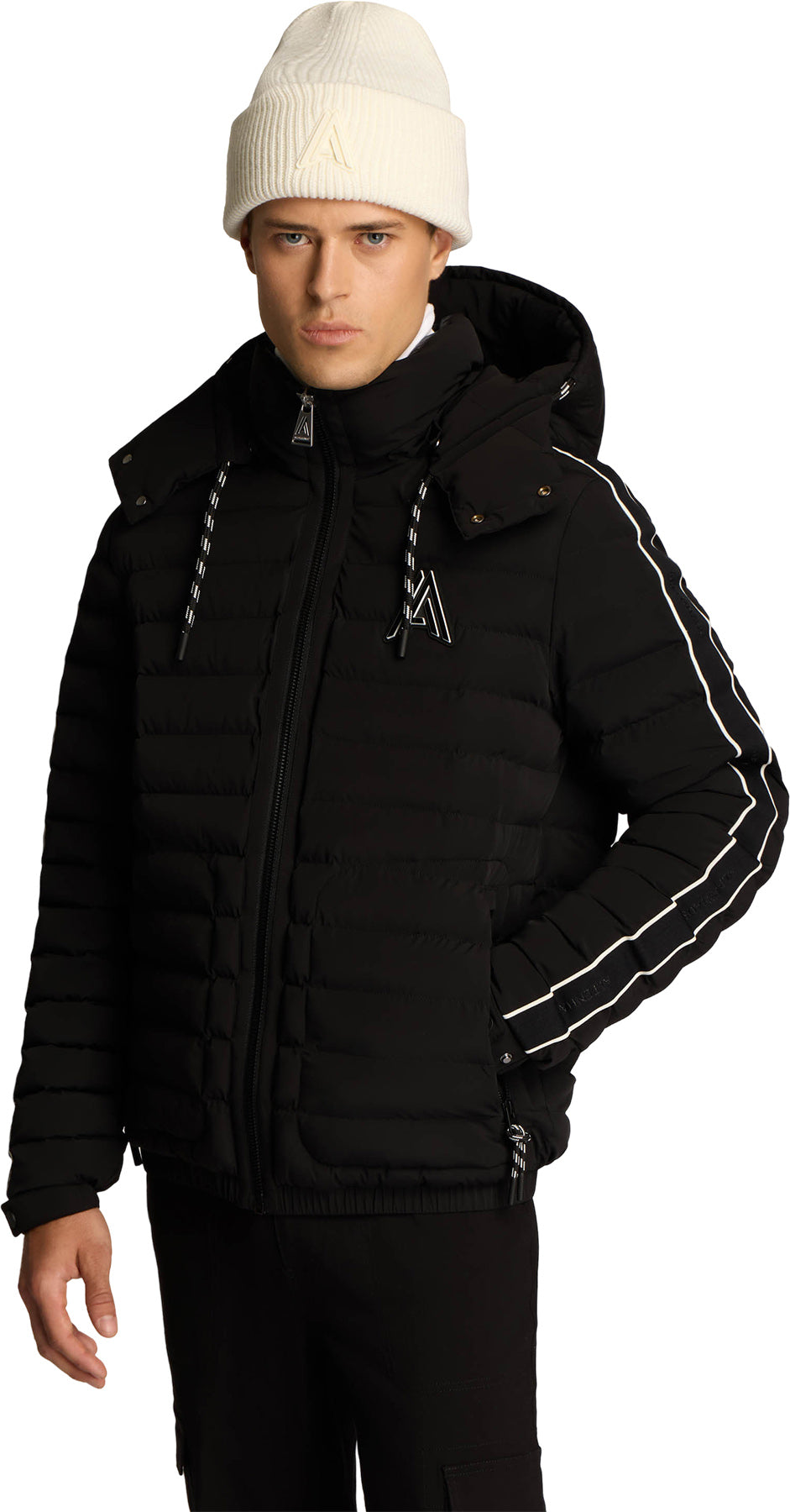 Uriage Lightweight Bomber Puffer Jacket with Removable Hood - Men's
