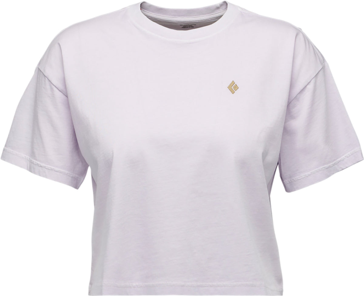 Diamond Short Sleeve Crop T-Shirt - Women's
