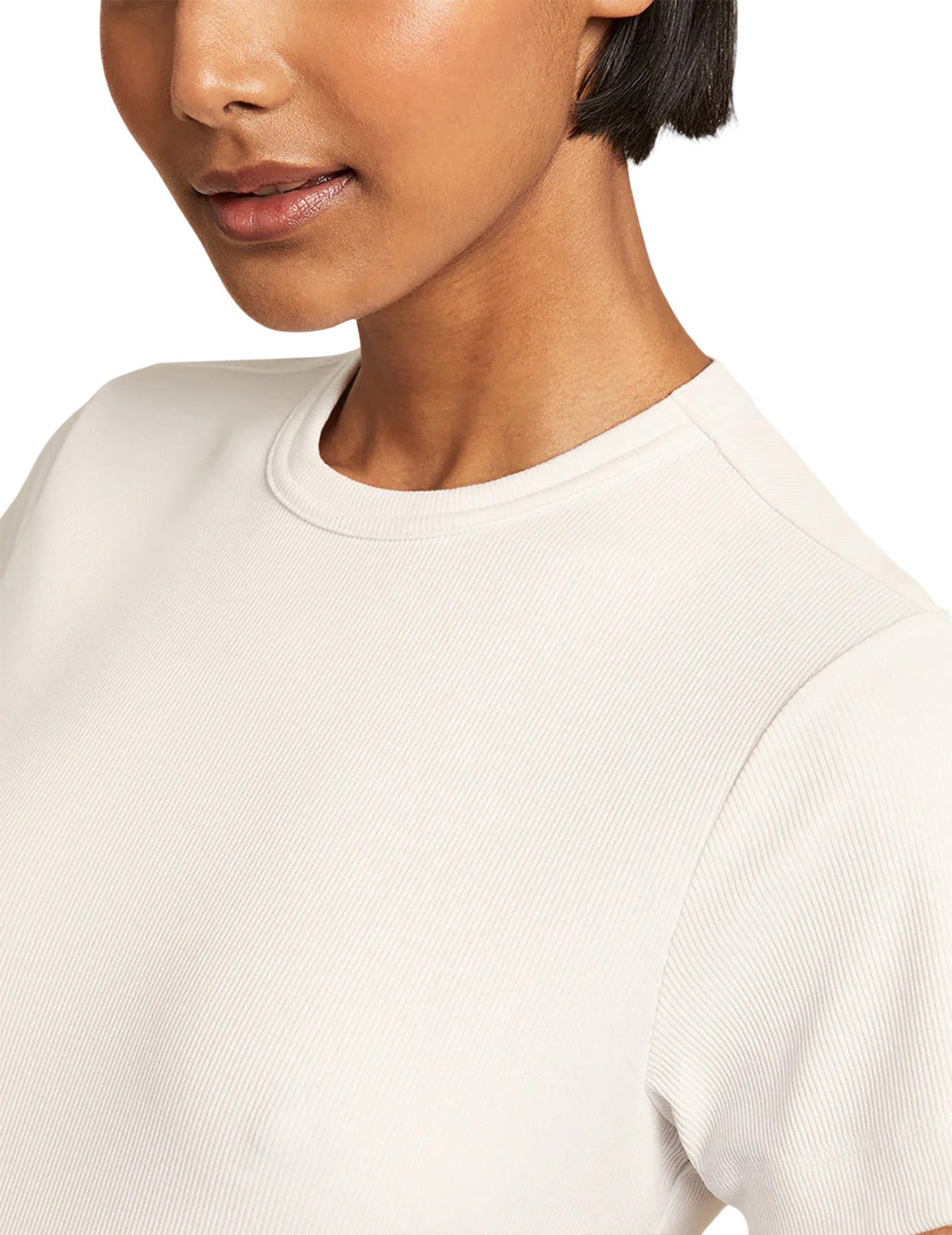 Ribbed Crew Neck T-Shirt - Women's