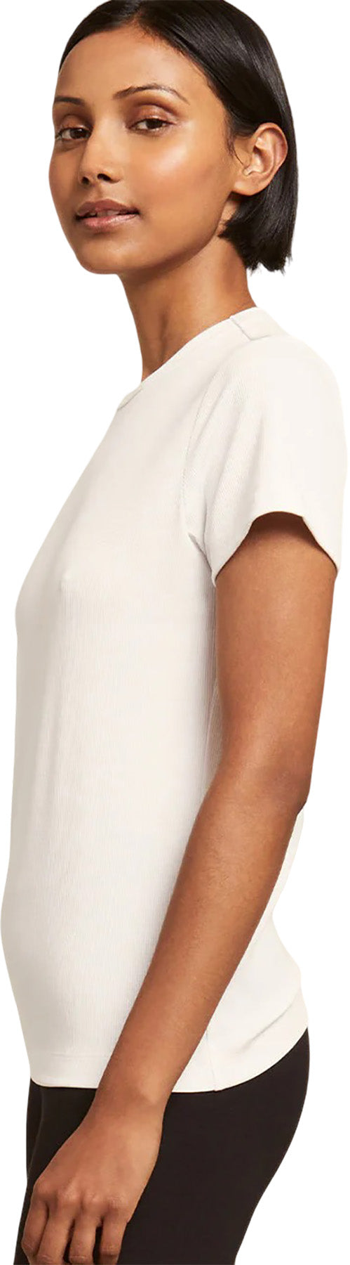 Ribbed Crew Neck T-Shirt - Women's