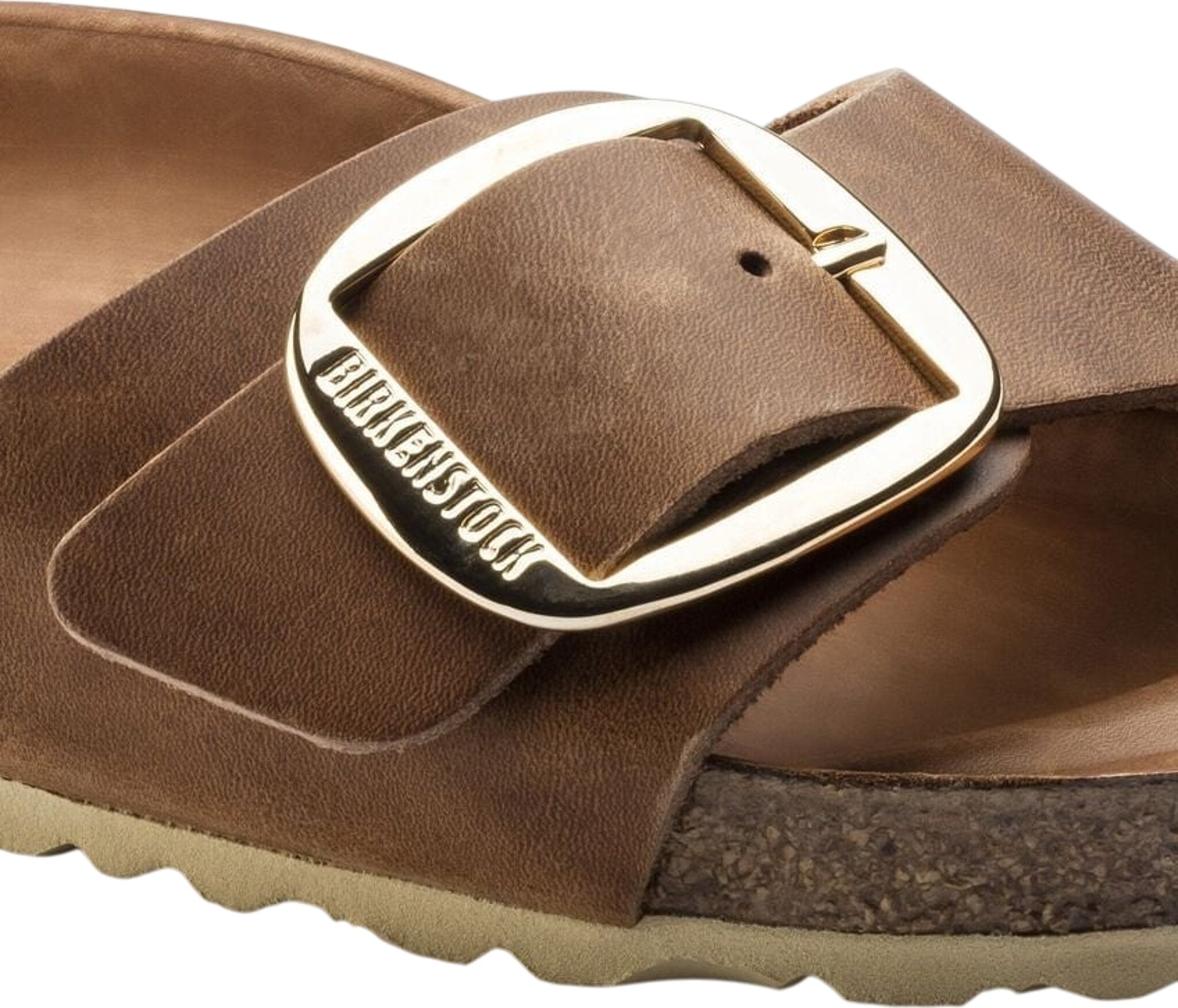 Madrid Big Buckle Oiled Leather Sandals [Narrow] - Women's