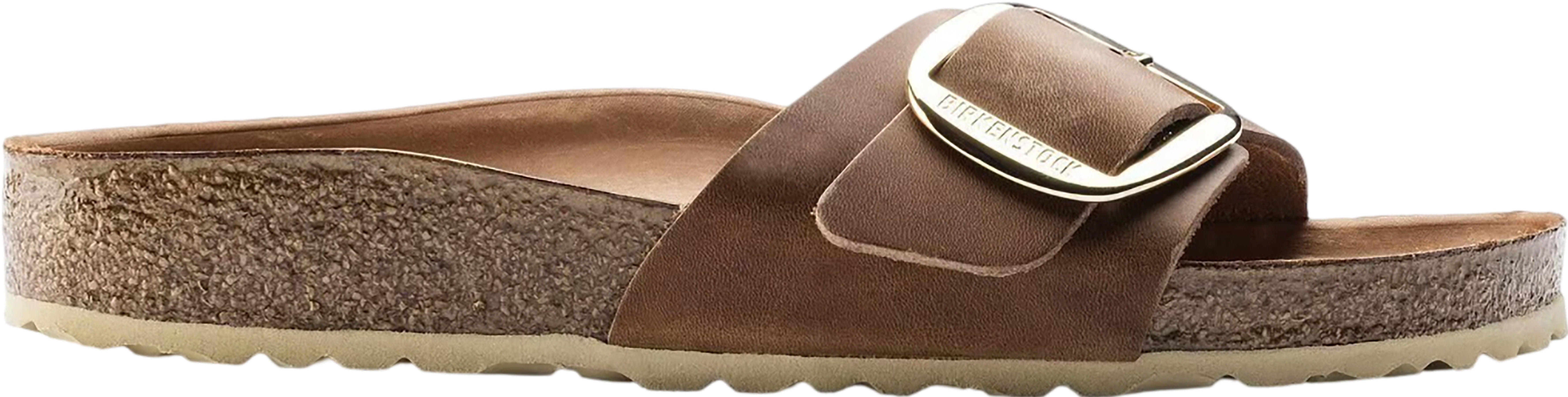 Madrid Big Buckle Oiled Leather Sandals [Narrow] - Women's