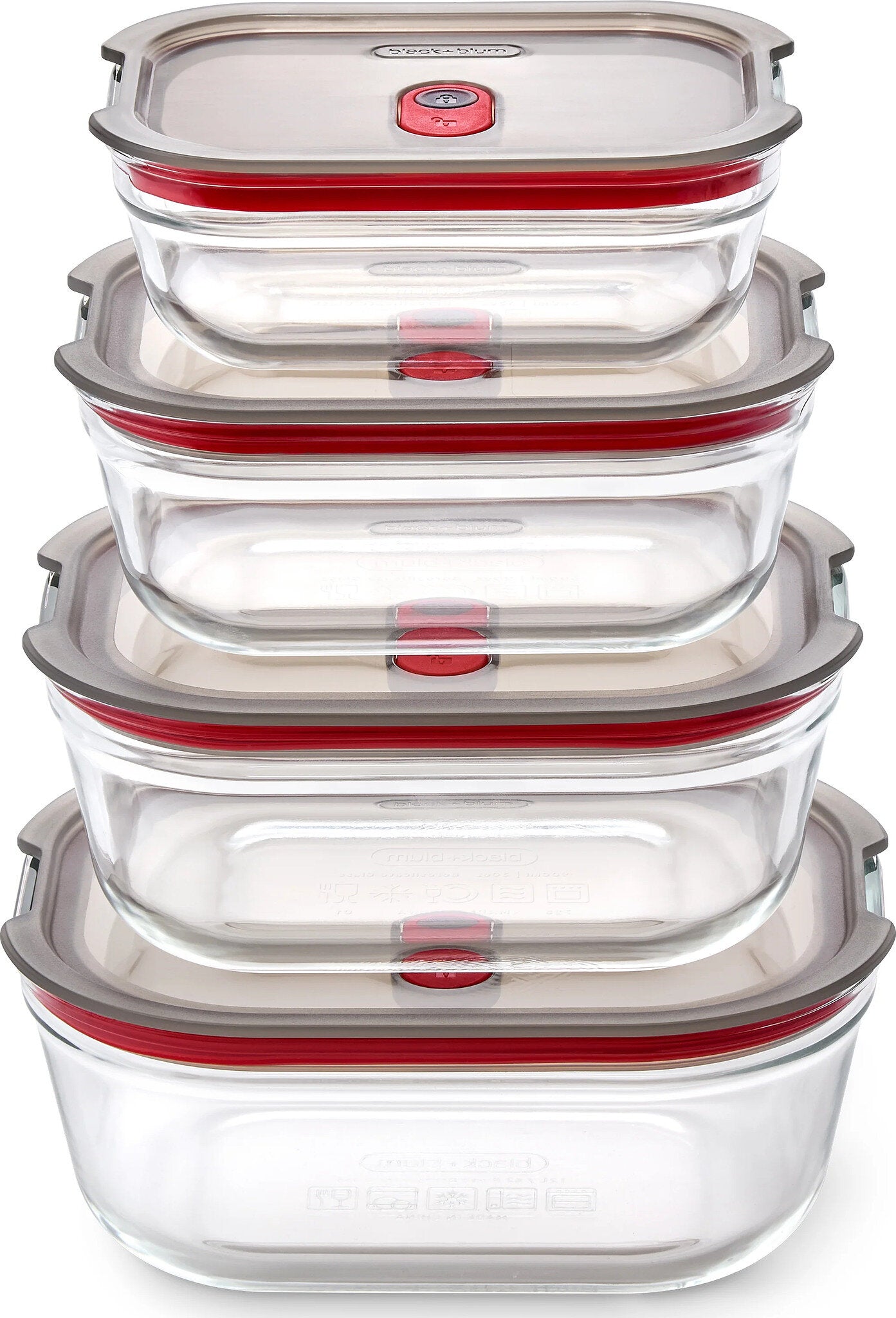 Glass Food Box Set X4