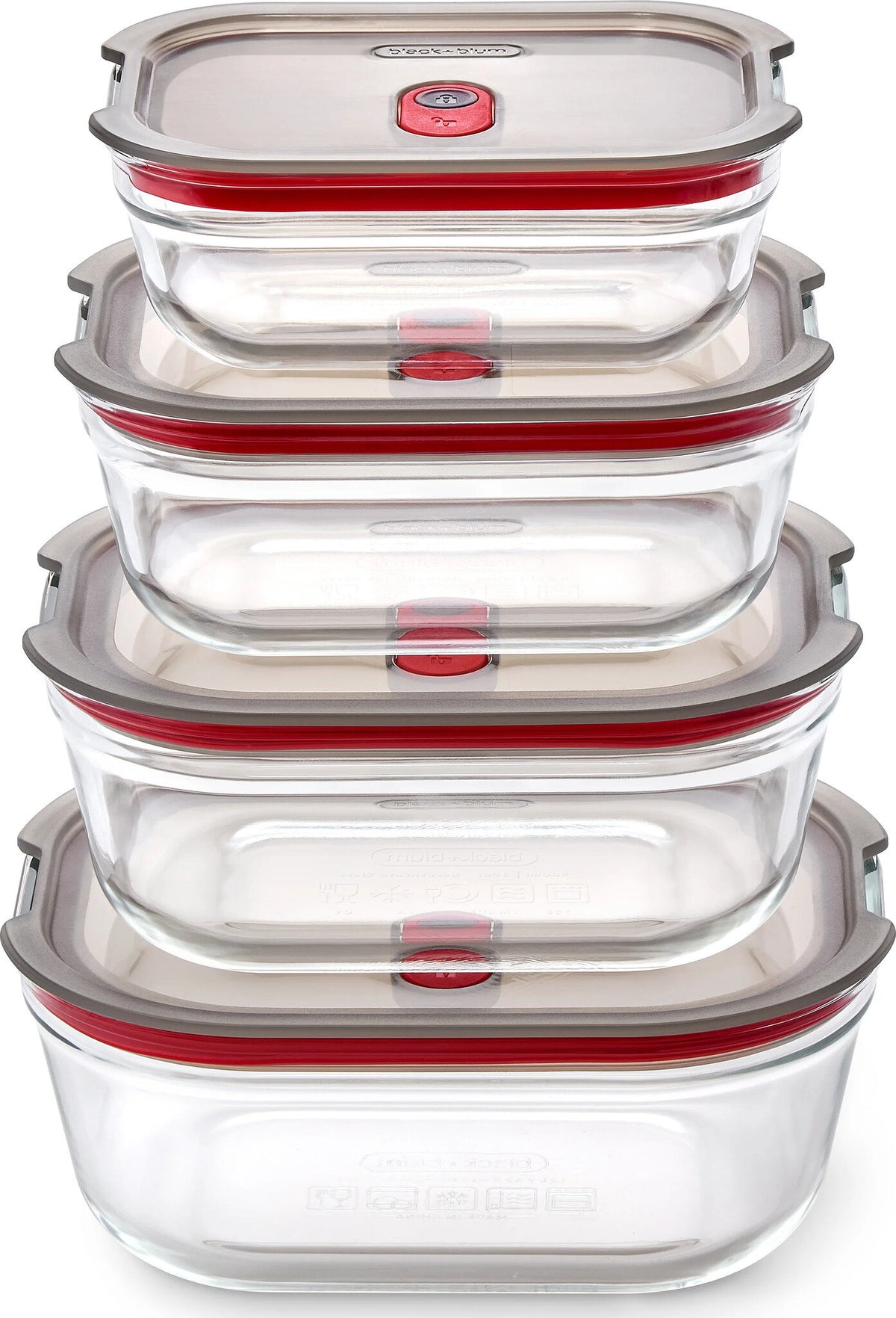 Glass Food Box Set X4