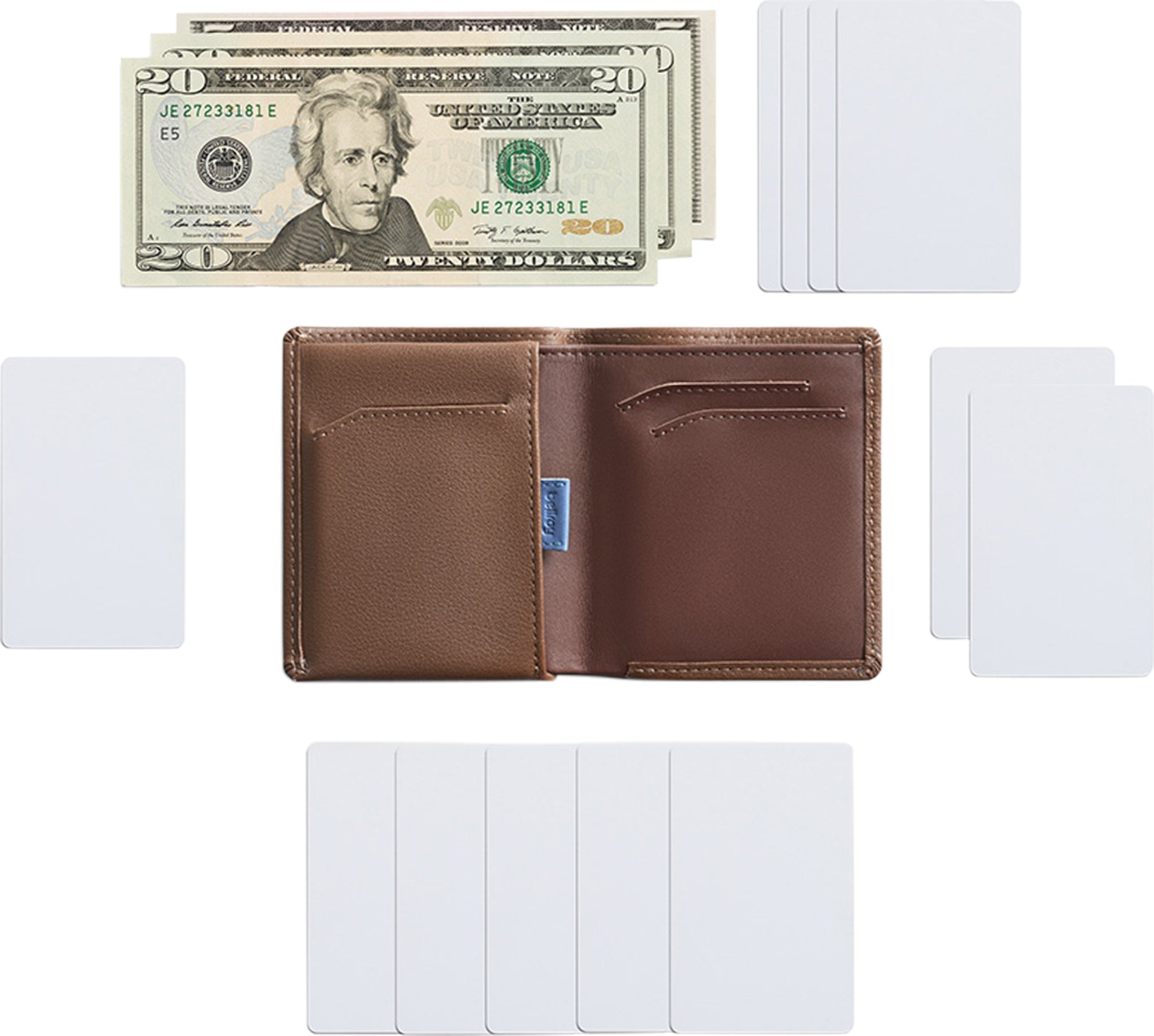 Note Sleeve Leather Wallet - Men's