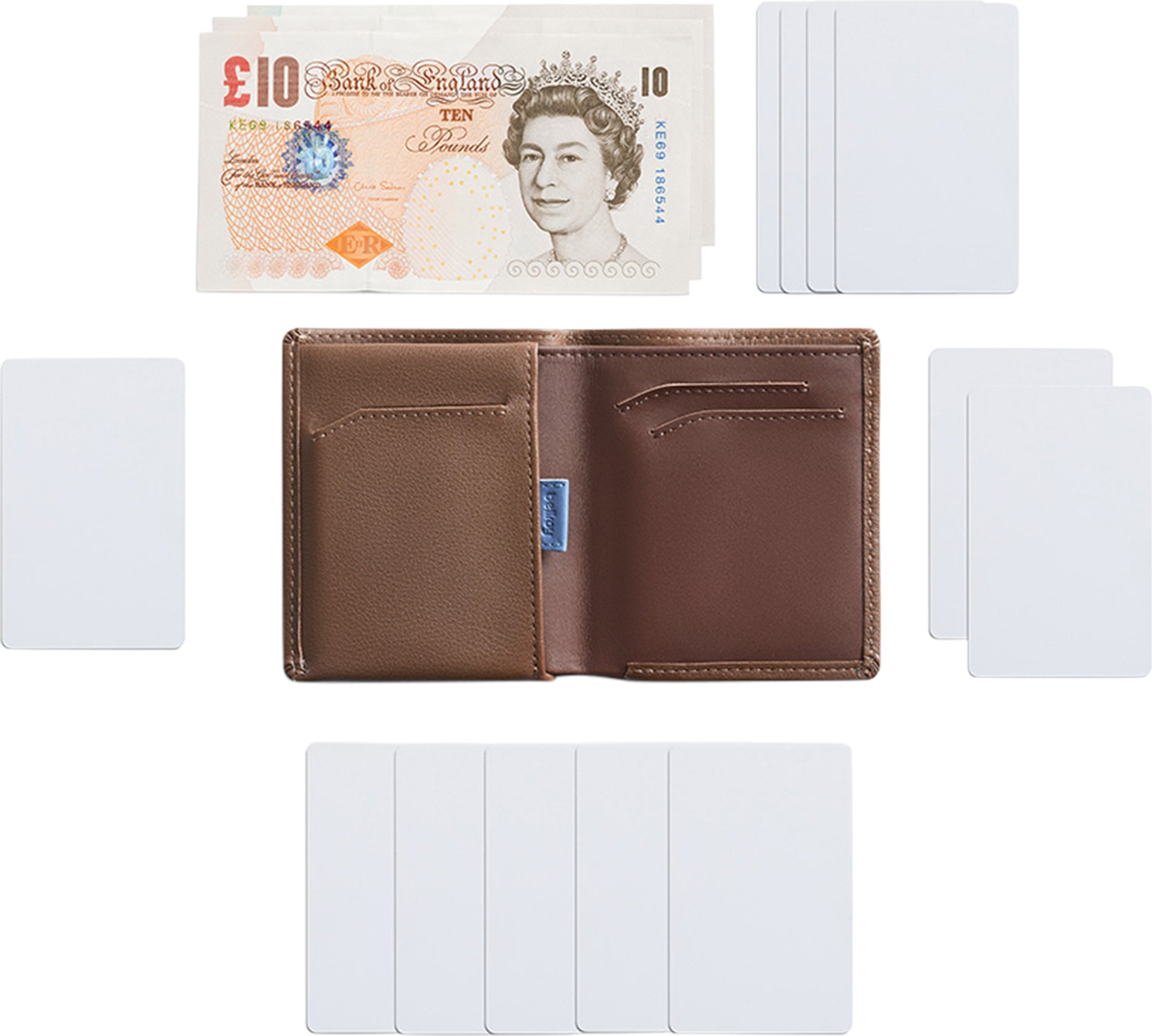 Note Sleeve Leather Wallet - Men's