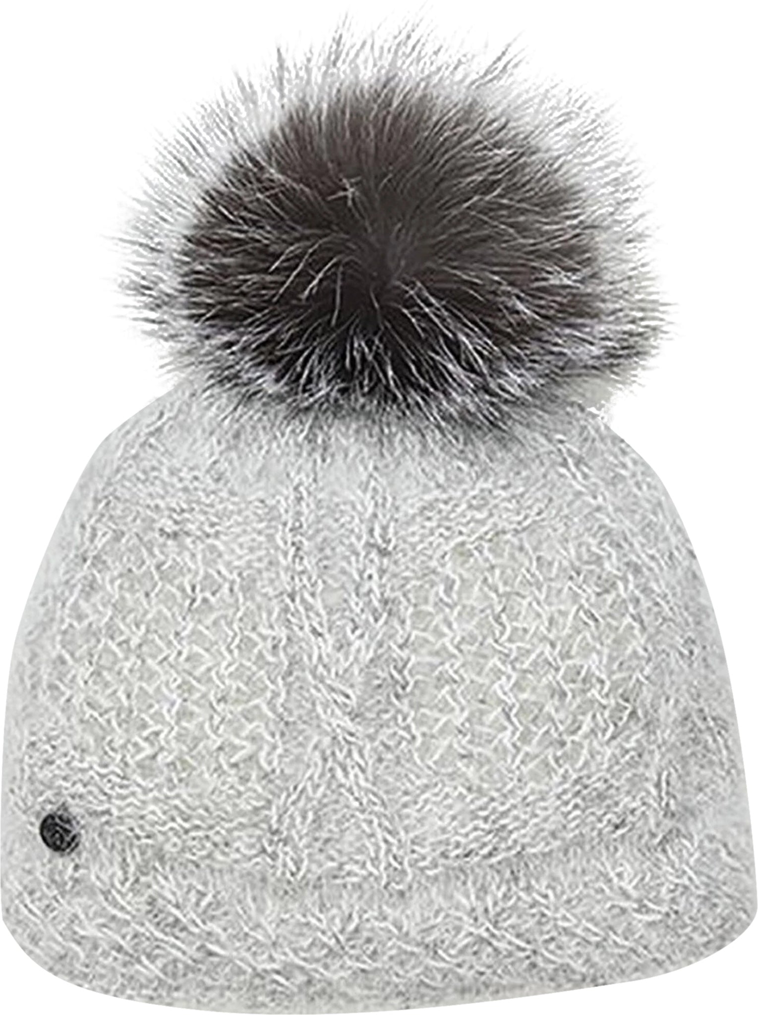 Vale-P Angora Beanie with Upcycled Fur Pom - Women's