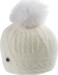 Vale-P Angora Beanie with Upcycled Fur Pom - Women's