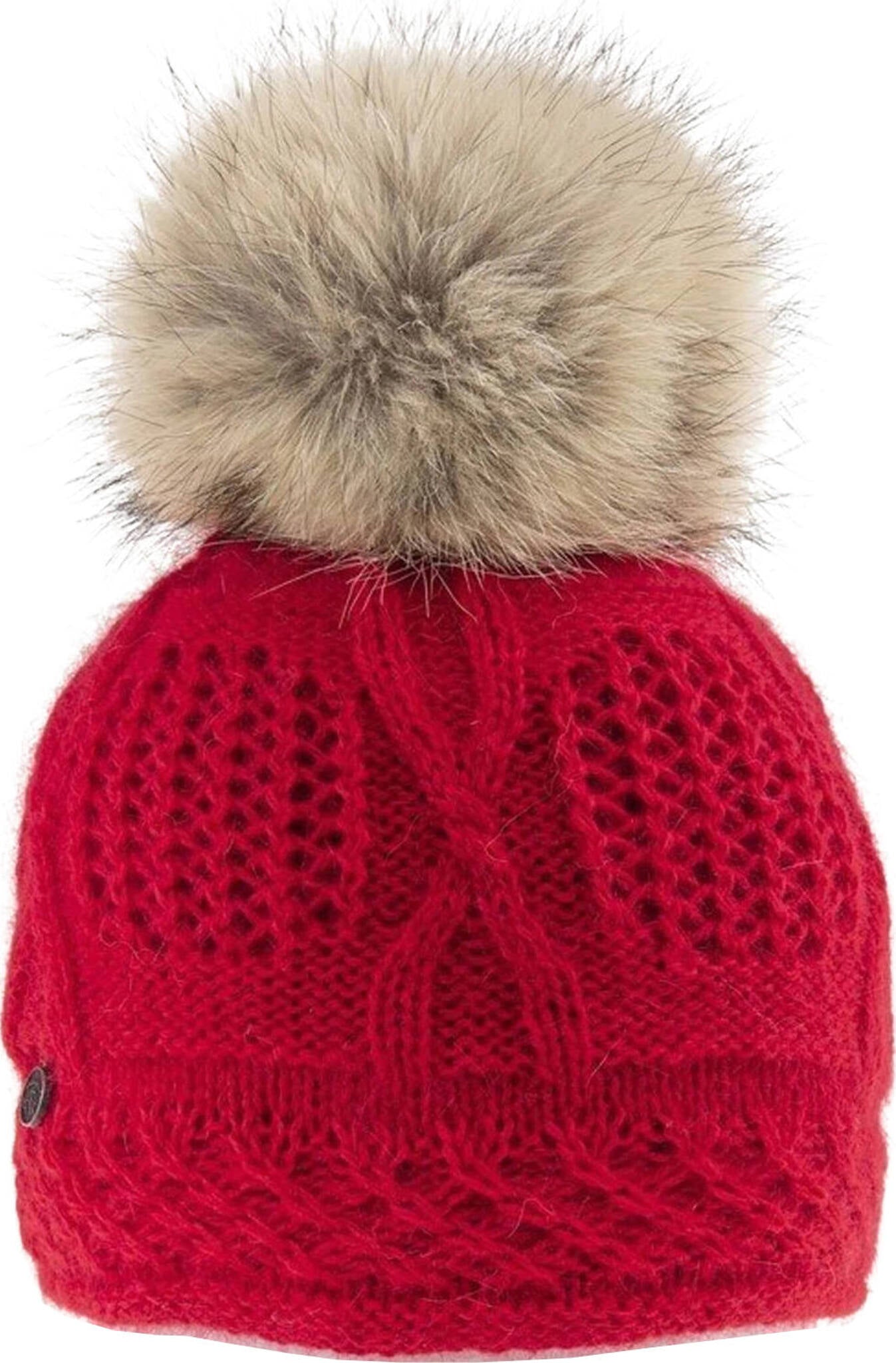 Vale-P Angora Beanie with Upcycled Fur Pom - Women's
