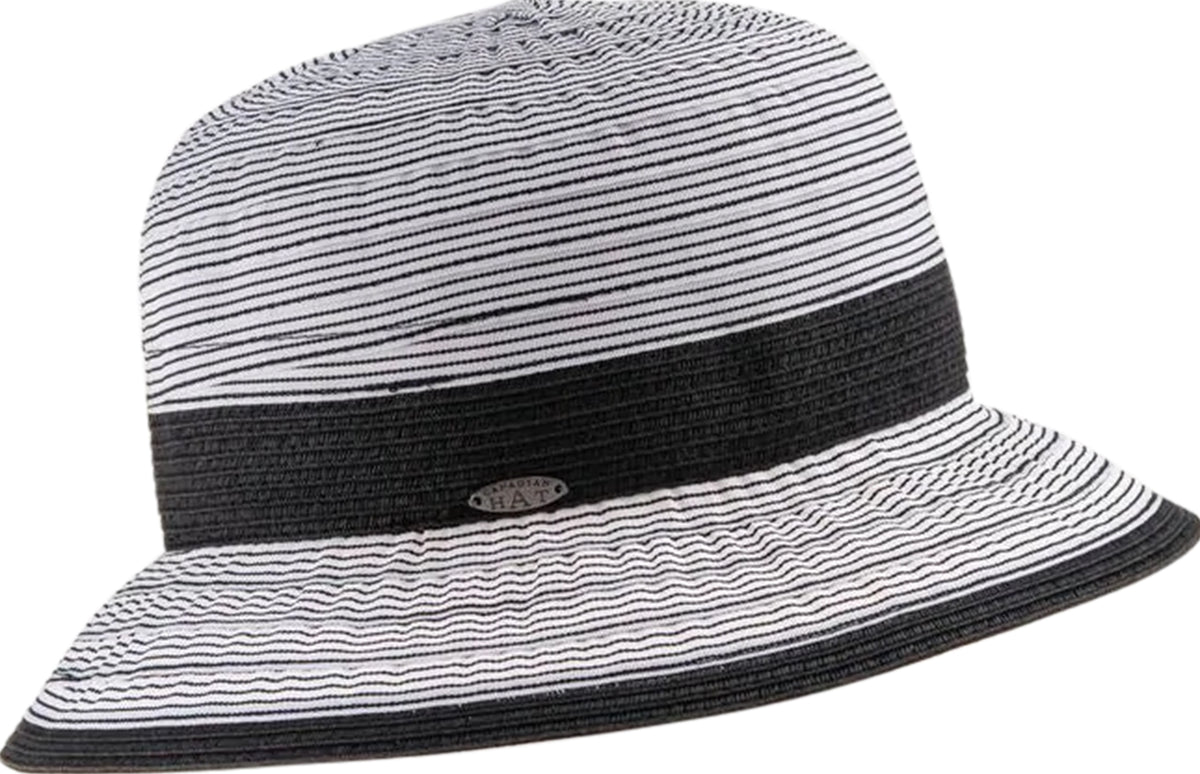 Clairine Ribbon Cloche Hat with Straw Band - Women's
