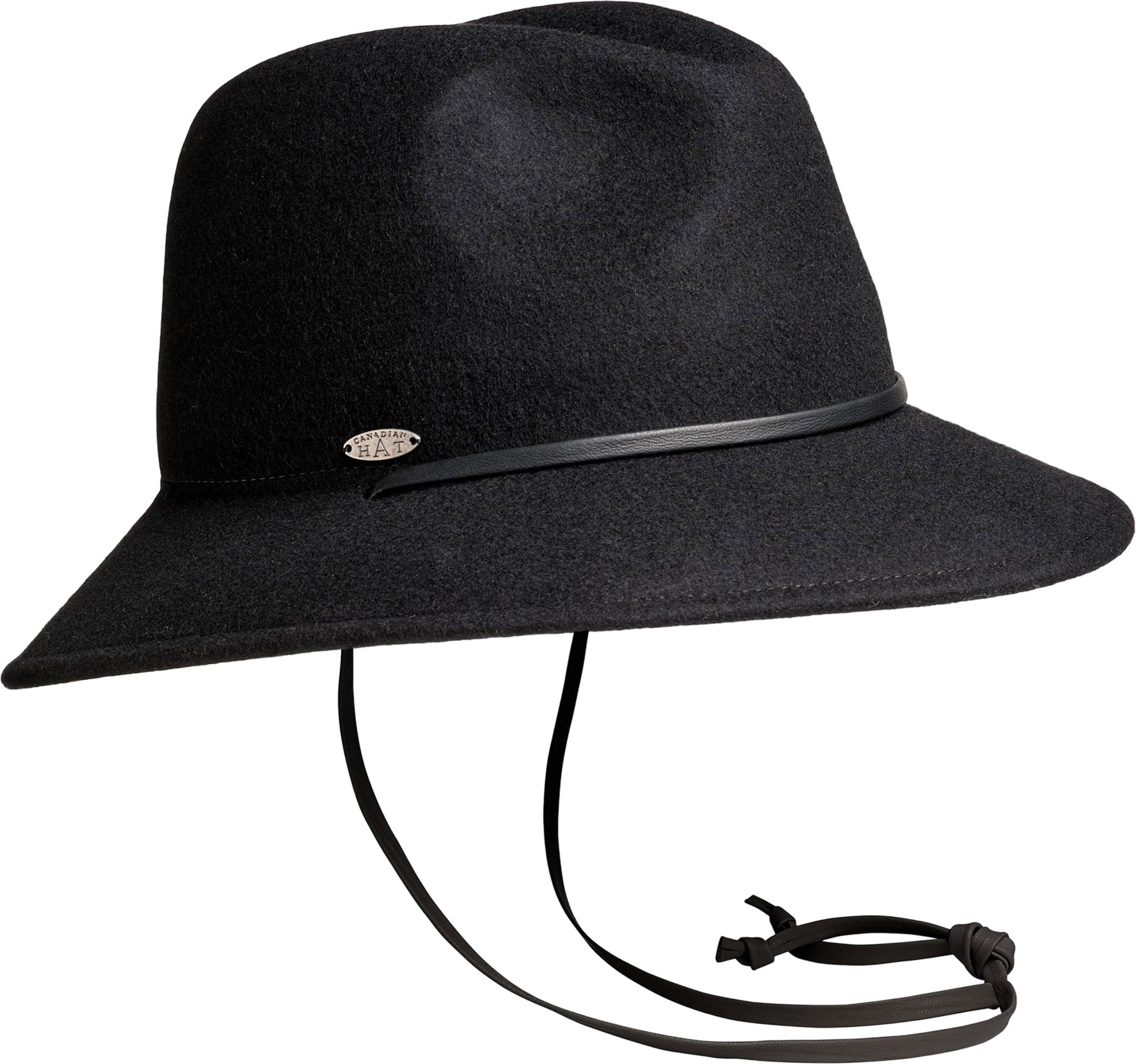 FLORIA CS - FEDORA HAT W THIN LEATHER CHIN STRAP - Women's