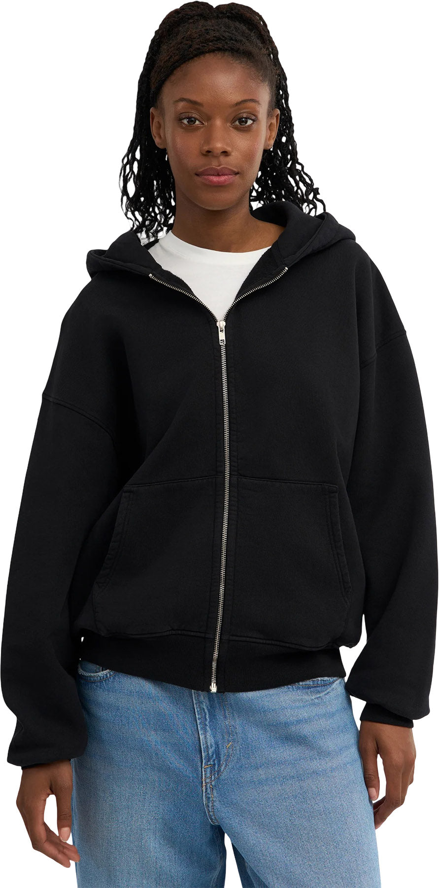 Organic Oversized Zip Hood - Unisex