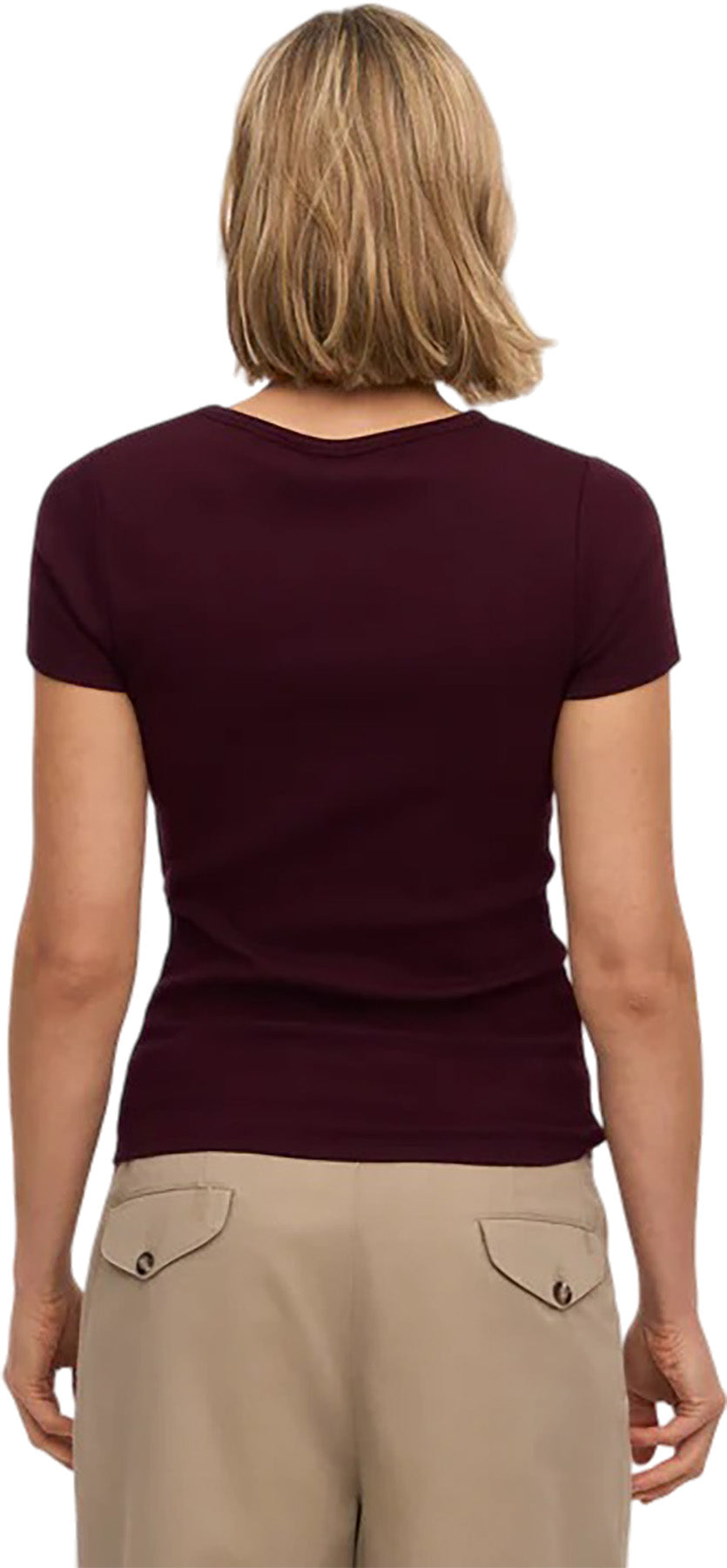 Rib Short Sleeve T-Shirt - Women's