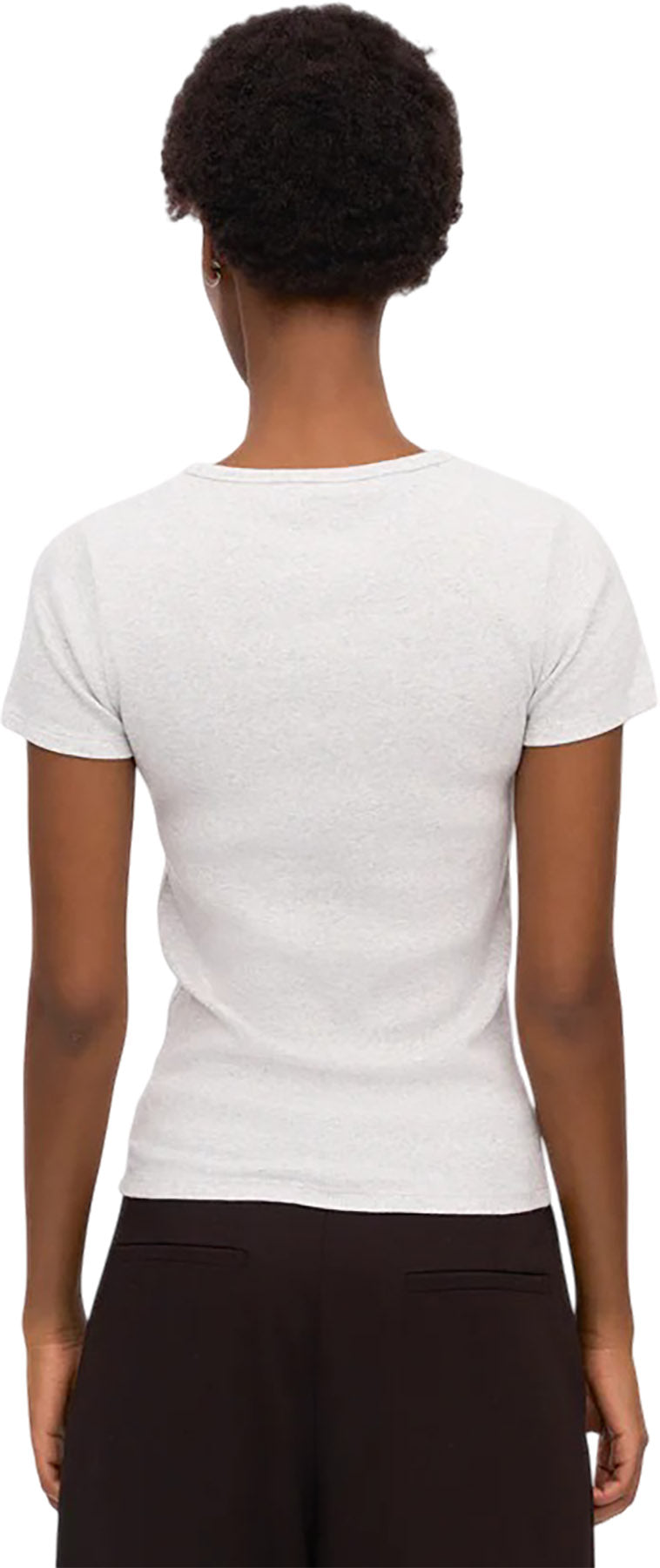 Rib Short Sleeve T-Shirt - Women's
