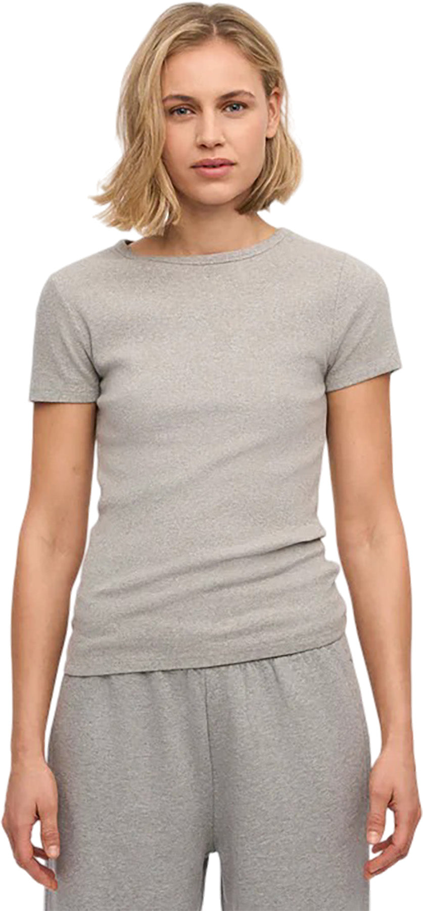 Rib Short Sleeve T-Shirt - Women's