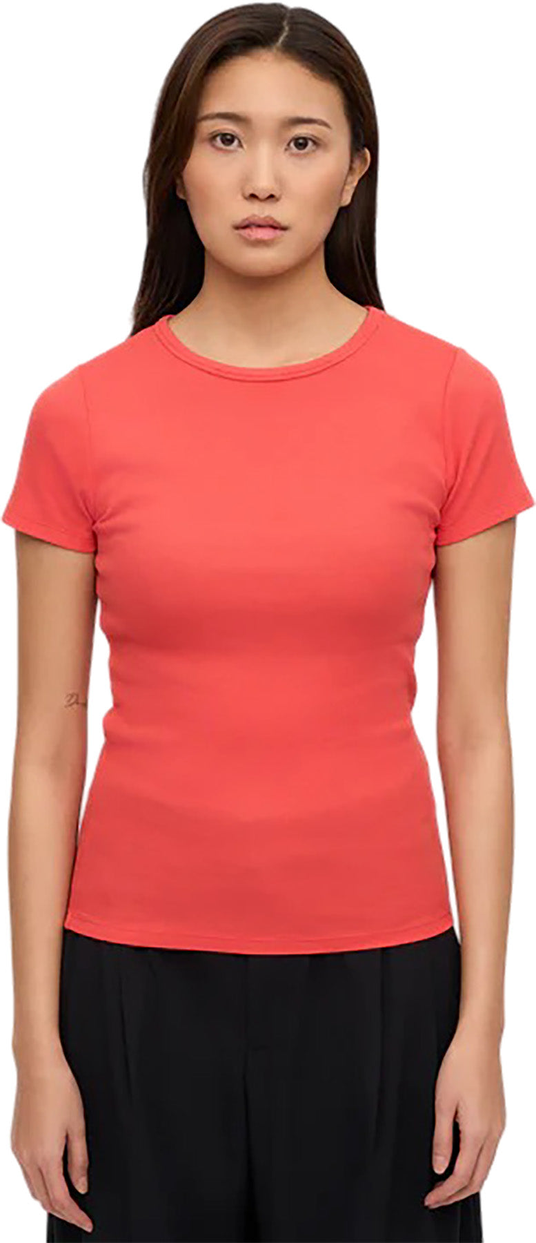 Rib Short Sleeve T-Shirt - Women's