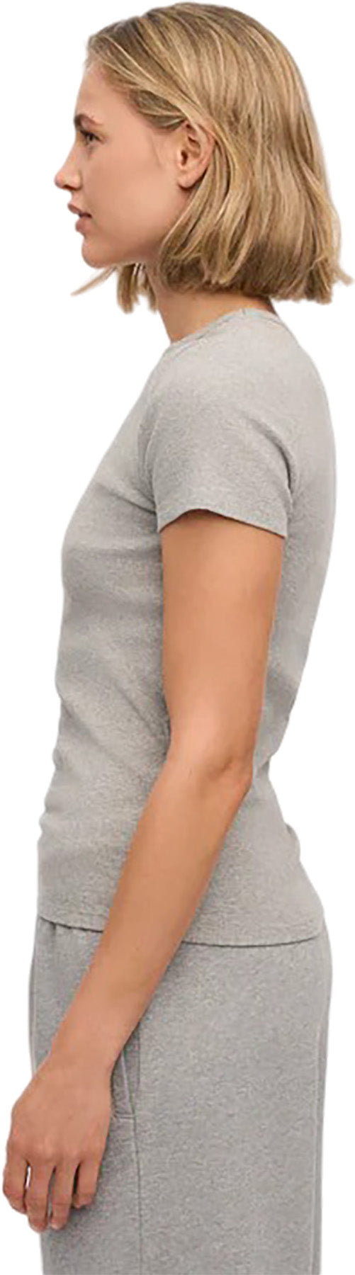 Rib Short Sleeve T-Shirt - Women's