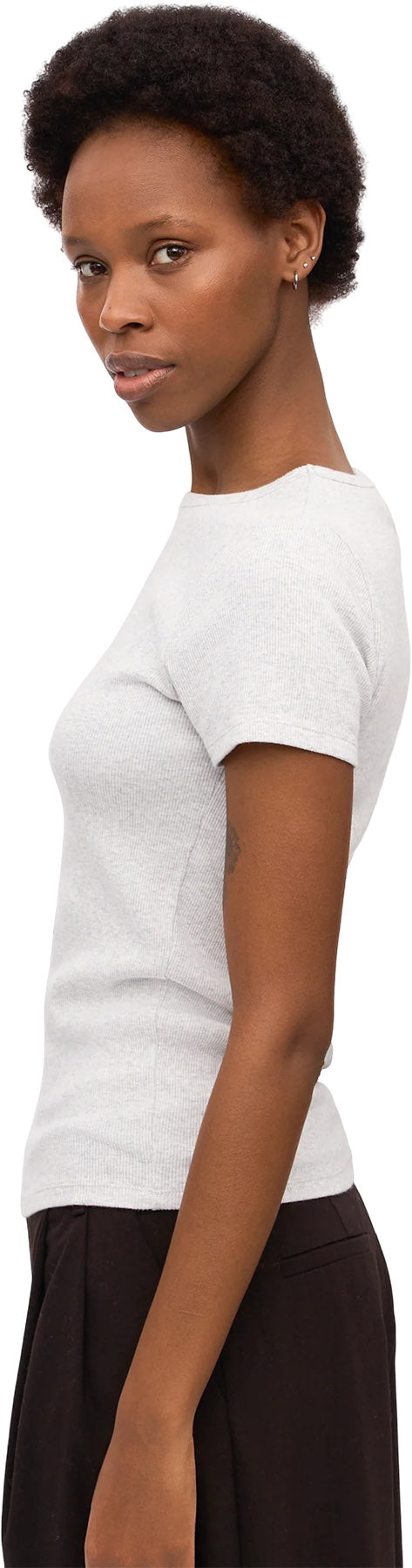 Rib Short Sleeve T-Shirt - Women's