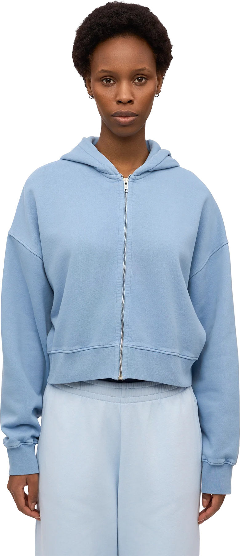 Organic Crop Zip Hood - Women's