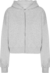 Organic Crop Zip Hood - Women's