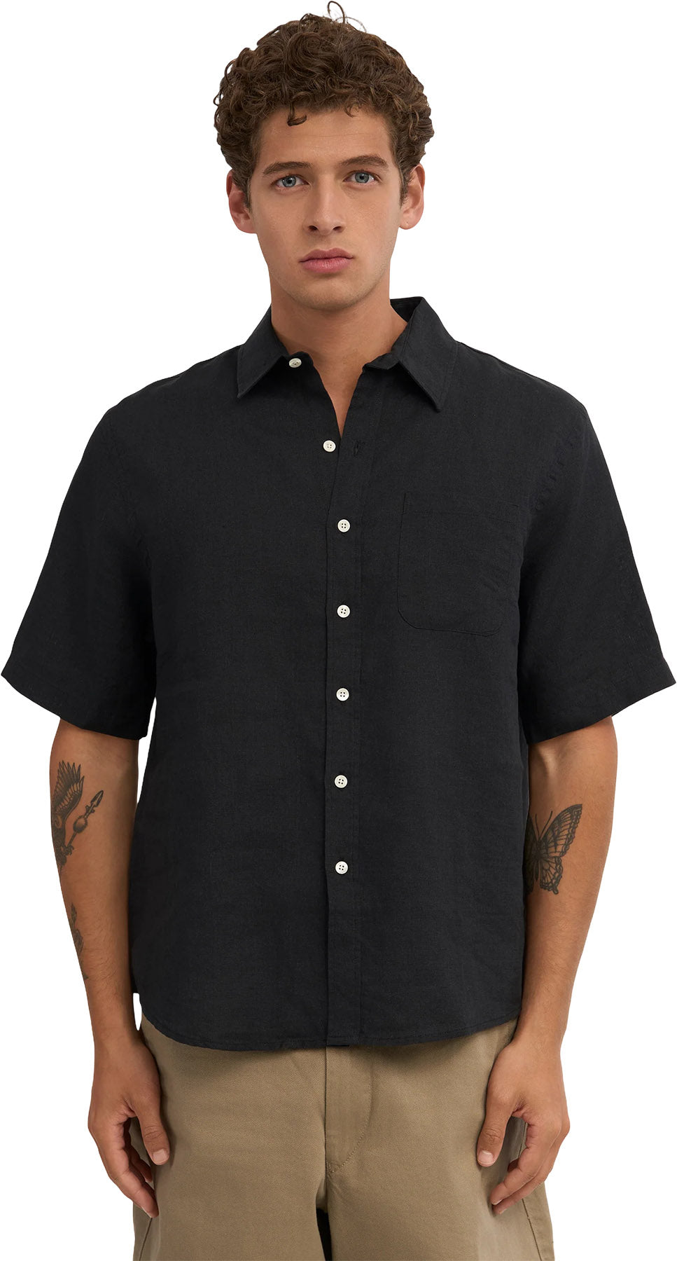 Linen Short Sleeve Shirt - Men's