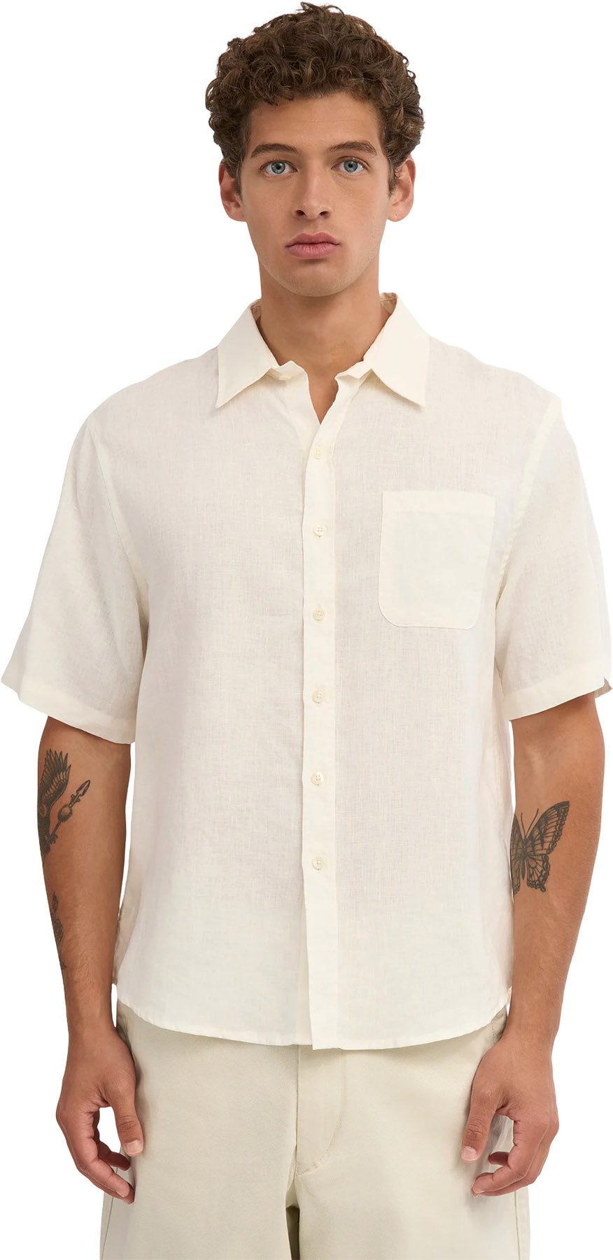 Linen Short Sleeve Shirt - Men's