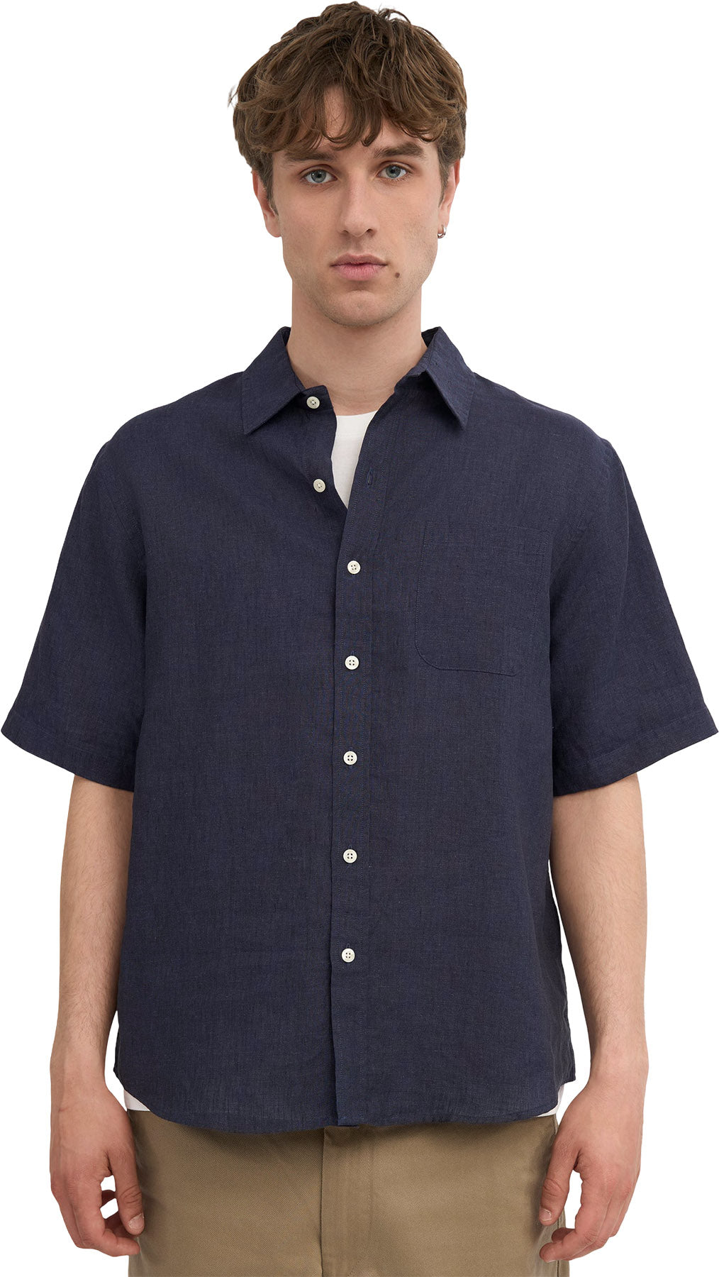 Linen Short Sleeve Shirt - Men's