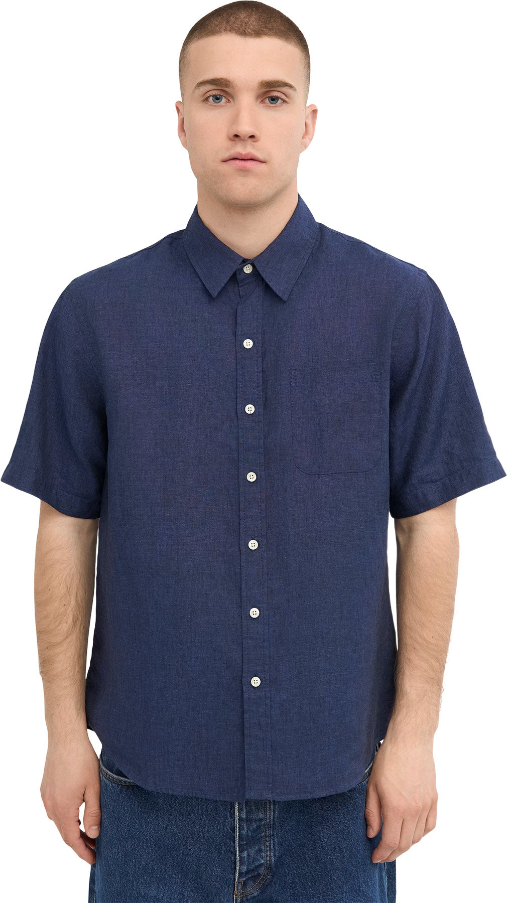 Linen Short Sleeve Shirt - Men's