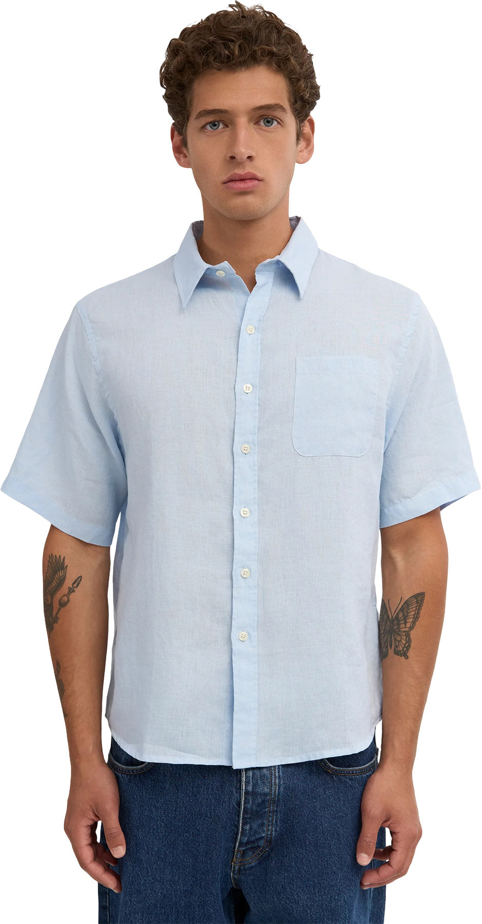 Linen Short Sleeve Shirt - Men's