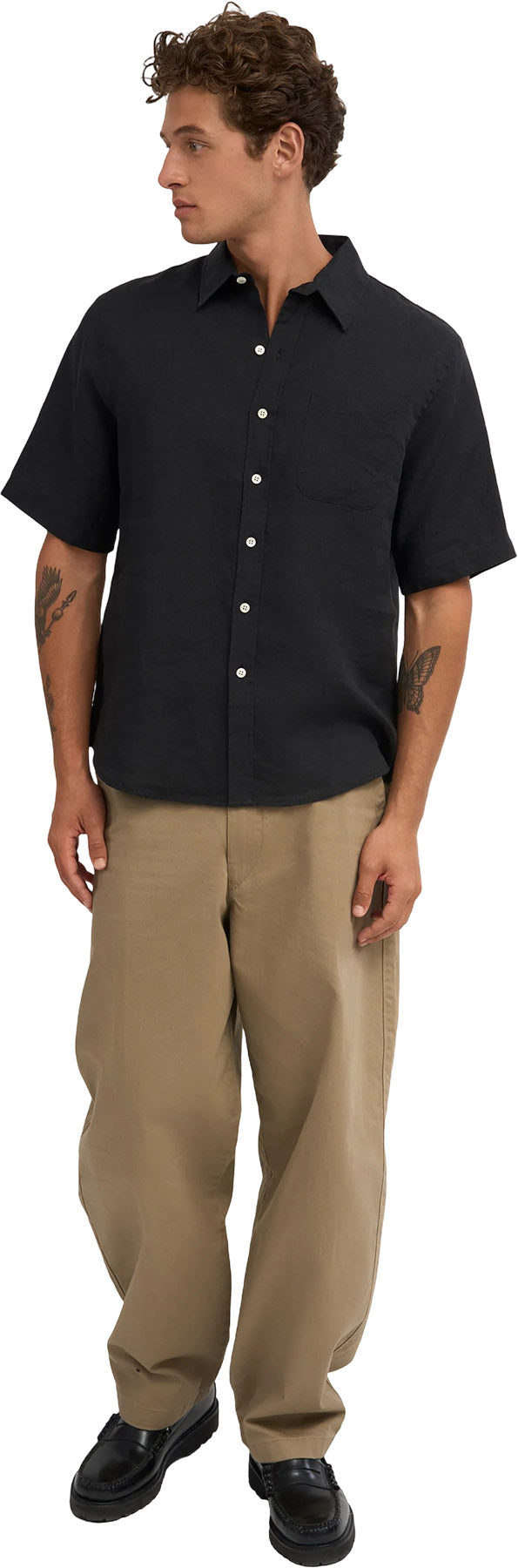 Linen Short Sleeve Shirt - Men's