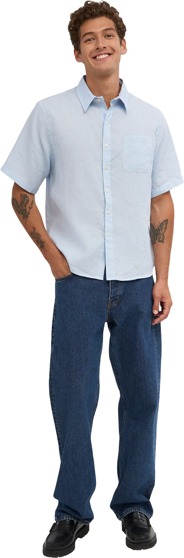 Linen Short Sleeve Shirt - Men's